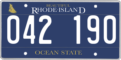 RI license plate 042190