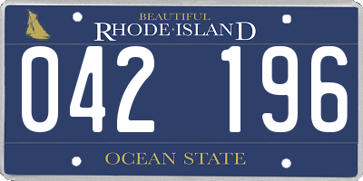 RI license plate 042196