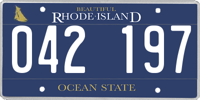 RI license plate 042197