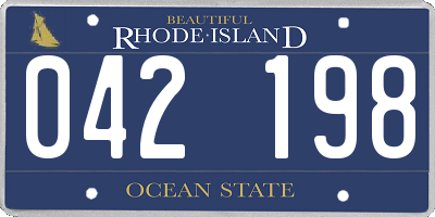 RI license plate 042198