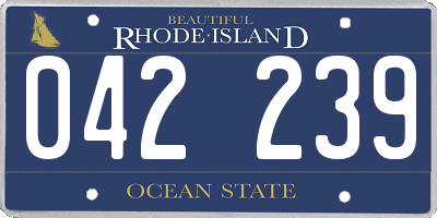 RI license plate 042239