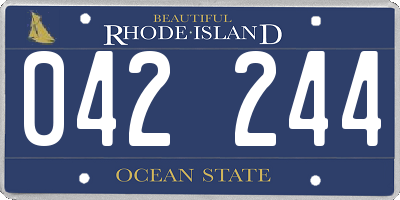 RI license plate 042244