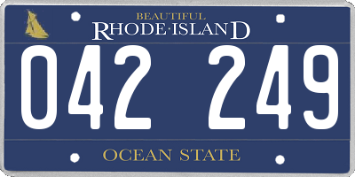 RI license plate 042249