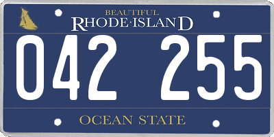 RI license plate 042255