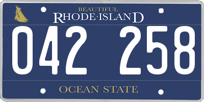 RI license plate 042258