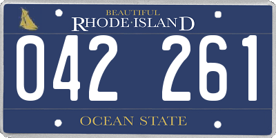 RI license plate 042261