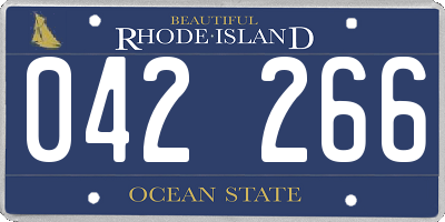 RI license plate 042266