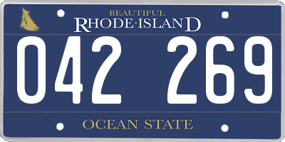 RI license plate 042269