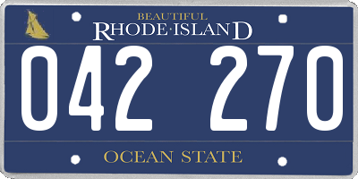 RI license plate 042270