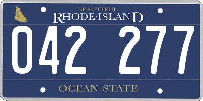 RI license plate 042277