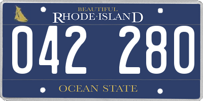 RI license plate 042280