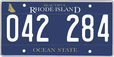 RI license plate 042284