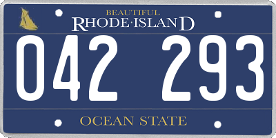 RI license plate 042293