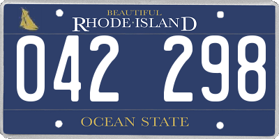 RI license plate 042298