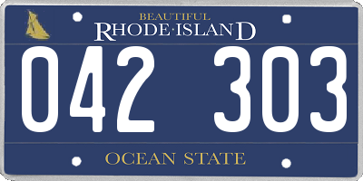 RI license plate 042303