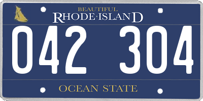 RI license plate 042304