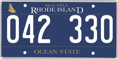 RI license plate 042330