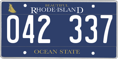 RI license plate 042337