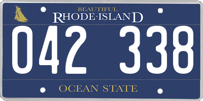 RI license plate 042338