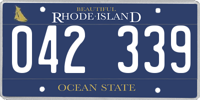 RI license plate 042339