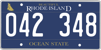 RI license plate 042348