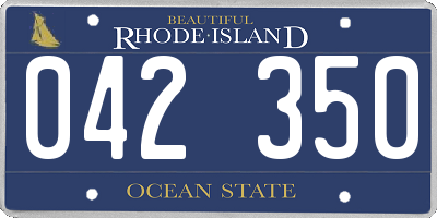 RI license plate 042350