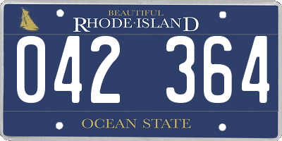 RI license plate 042364