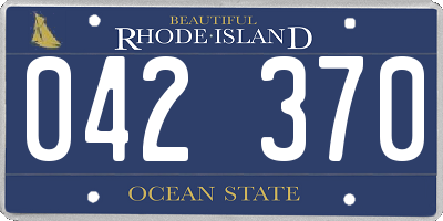 RI license plate 042370