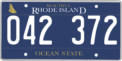 RI license plate 042372