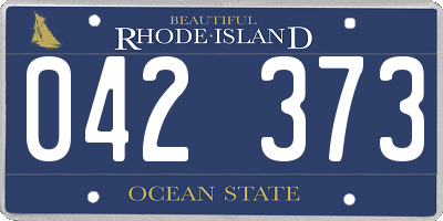 RI license plate 042373