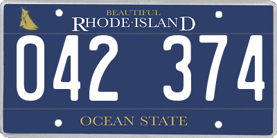 RI license plate 042374