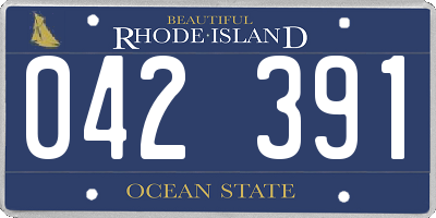 RI license plate 042391