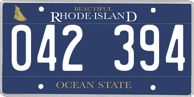 RI license plate 042394