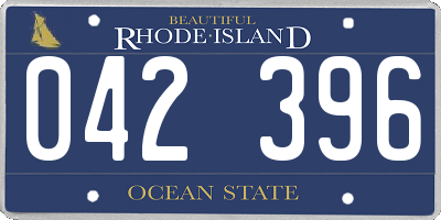 RI license plate 042396