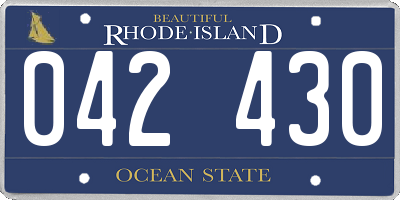 RI license plate 042430