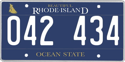 RI license plate 042434