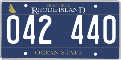 RI license plate 042440