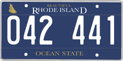 RI license plate 042441
