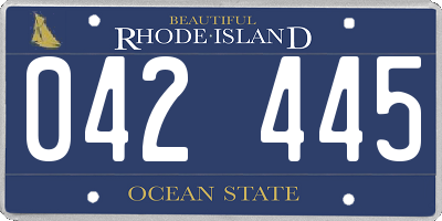 RI license plate 042445