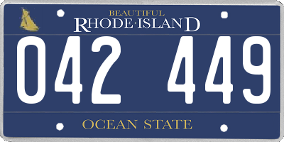 RI license plate 042449