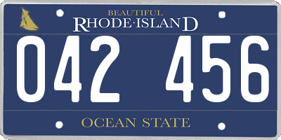 RI license plate 042456