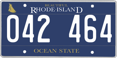 RI license plate 042464