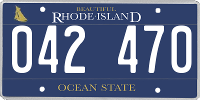 RI license plate 042470