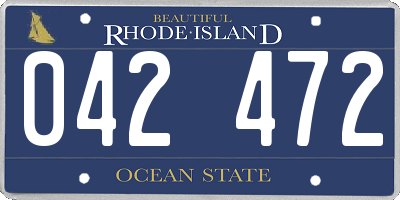 RI license plate 042472