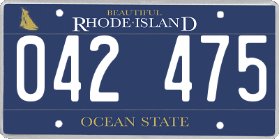 RI license plate 042475