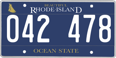 RI license plate 042478
