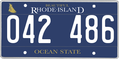 RI license plate 042486