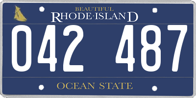RI license plate 042487