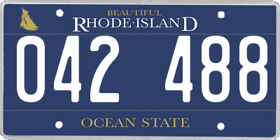 RI license plate 042488