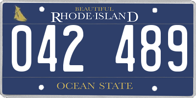 RI license plate 042489